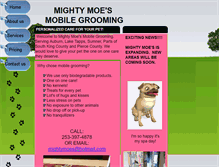 Tablet Screenshot of mightymoesgrooming.com